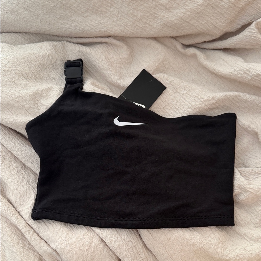 Nike Black Asymmetrical Crop Top
